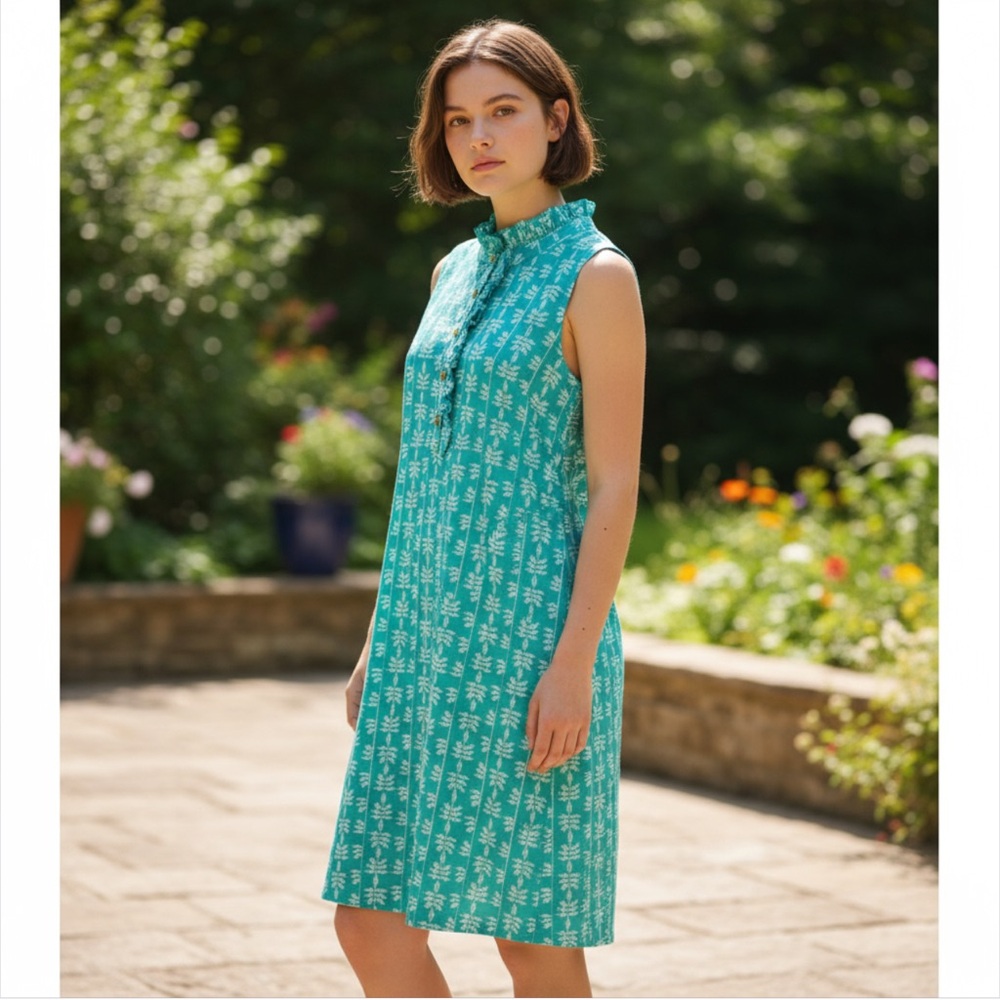 Katherine Way Dress Women large Teal
Campeche Tropical Print UPF 50+
Sleeveless